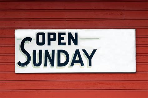 opening hours on sunday